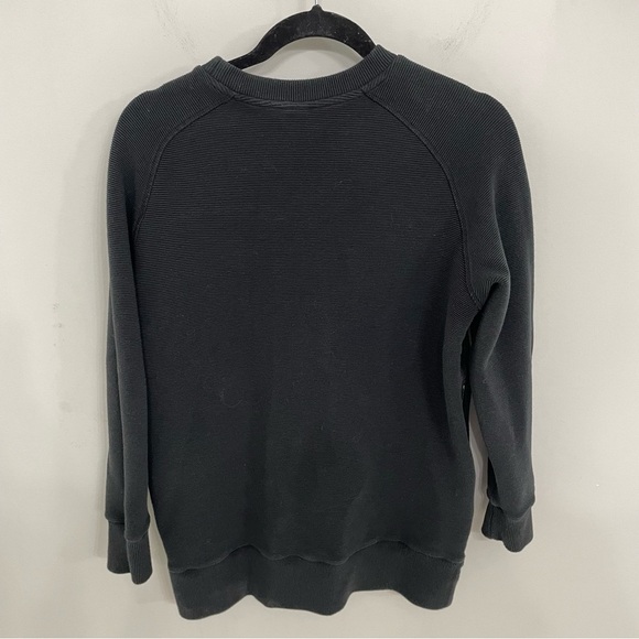 Varley Manning Zip Longline Sweatshirt Size XS Oversized Washed Black Gym 15 - Picture 10 of 10